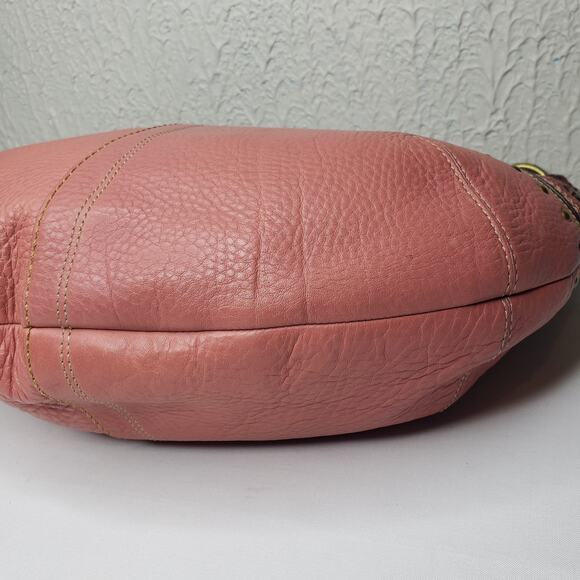 RARE Coach VTG Soho Bag Pink Mauve Leather Studded Western Boho Braided Purse - Picture 11 of 16